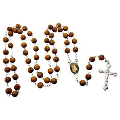 Różaniec drewniany Jezus Miłosierny R041
