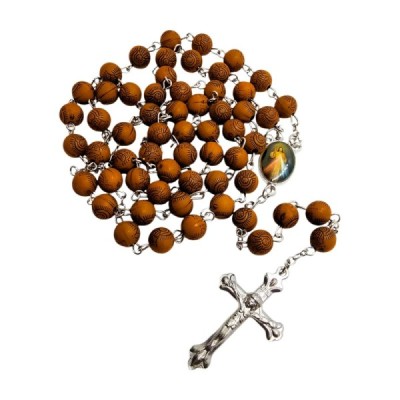 Różaniec drewniany Jezus Miłosierny R041