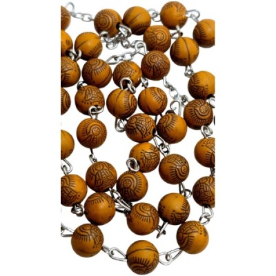 Różaniec drewniany Jezus Miłosierny R041