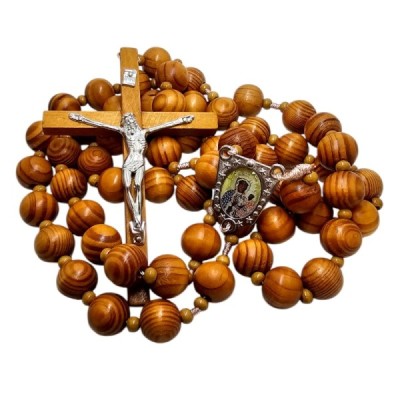 Różaniec Częstochowska drewniany Duży R2422C