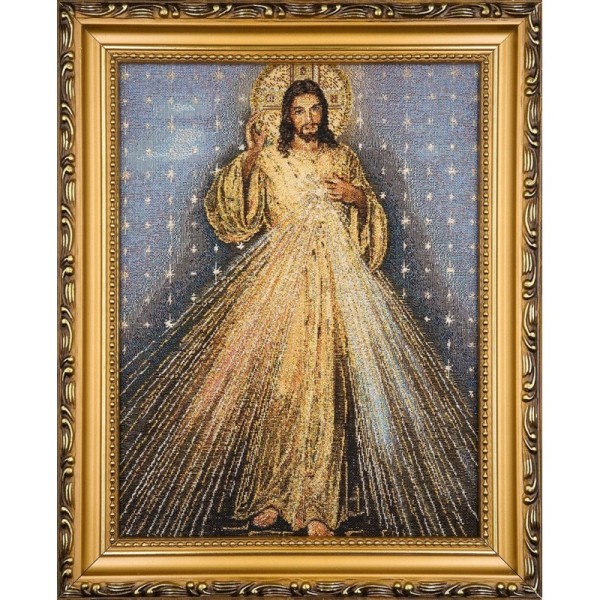 Obraz Haft. Jezus Miłosierny 22x27,5cm 2025S11