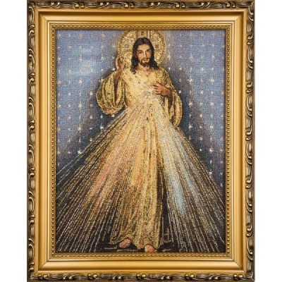 Obraz Haft. Jezus Miłosierny 22x27,5cm 2025S11