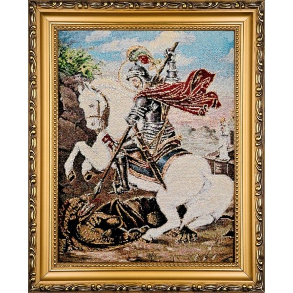 Obraz Haftowany Święty Jerzy 22x27,5cm 2025S10