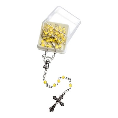 Różaniec Dziecięcy Pudełko żółty R82(9)