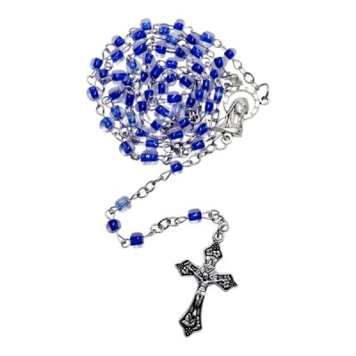 Różaniec Dziecięcy Pudełko granatowy R82(3)