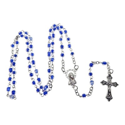 Różaniec Dziecięcy Pudełko granatowy R82(3)