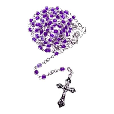Różaniec Dziecięcy Pudełko fioletowy  R82(1)