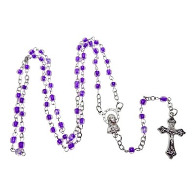 Różaniec Dziecięcy Pudełko fioletowy  R82(1)