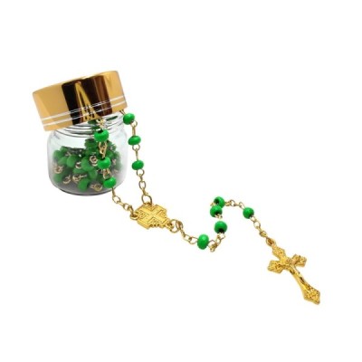 Różaniec w słoiku zielony 250401ZE