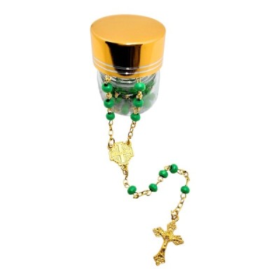 Różaniec w słoiku zielony 250401ZE