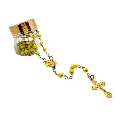 Różaniec w słoiku żółty 250401Z