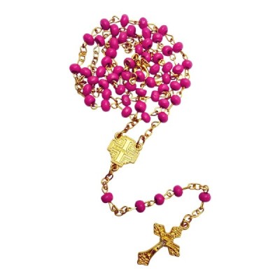 Różaniec w słoiku różowy 250401R