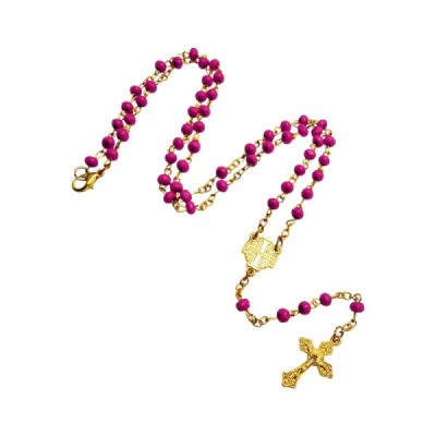 Różaniec w słoiku różowy 250401R