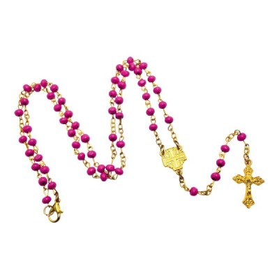 Różaniec w słoiku różowy 250401R