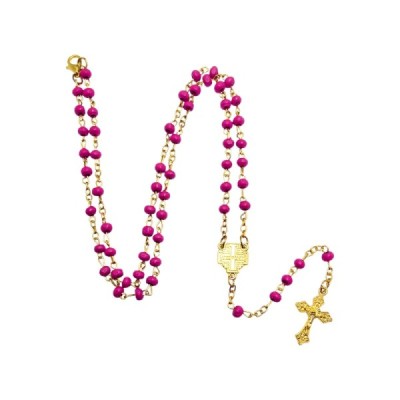 Różaniec w słoiku różowy 250401R