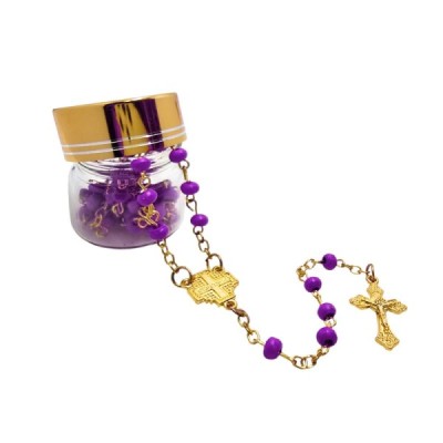 Różaniec w słoiku fiołetowy 250401F