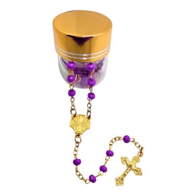 Różaniec w słoiku fiołetowy 250401F