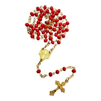 Różaniec w słoiku czerwony 250401C