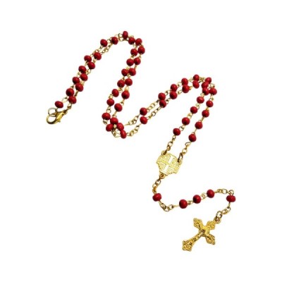Różaniec w słoiku czerwony 250401C