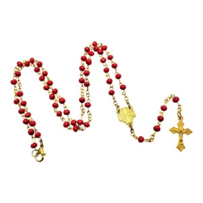 Różaniec w słoiku czerwony 250401C