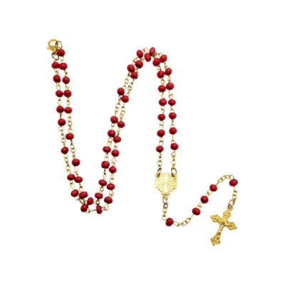 Różaniec w słoiku czerwony 250401C