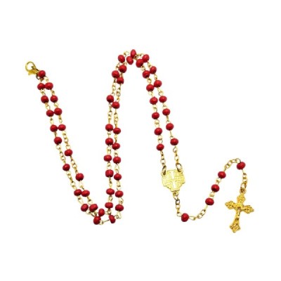 Różaniec w słoiku czerwony 250401C
