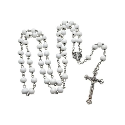 Różaniec drewniany biały zapachowy 202529B