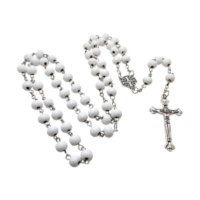 Różaniec drewniany biały zapachowy 202529B