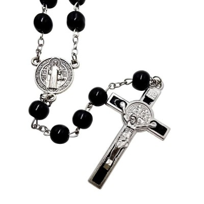 Różaniec Św. Benedykta Czarny R169-1CZ