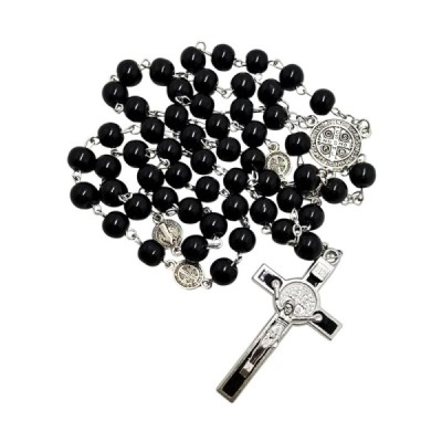 Różaniec Św. Benedykta Czarny R169-1CZ