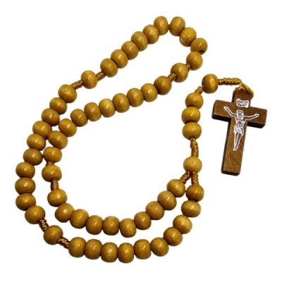 Różaniec drewniany sznurek okrągły natural R047NAT