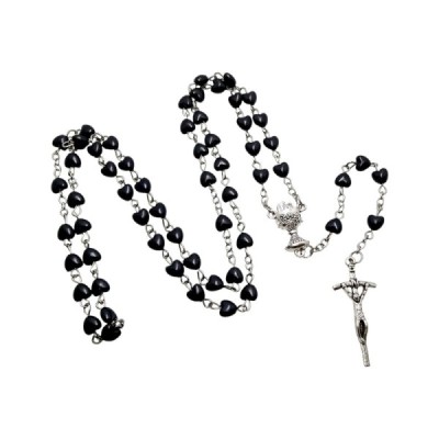 Różaniec Komunijny czarny pudełko 202517B