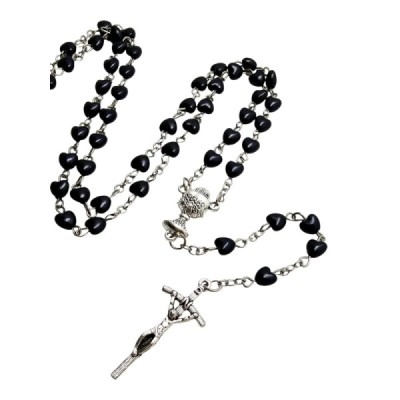 Różaniec Komunijny czarny pudełko 202517B
