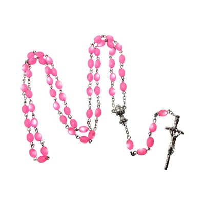 Różaniec Komunijny różowy RK02