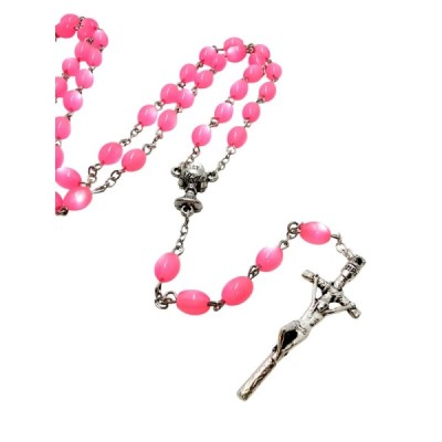 Różaniec Komunijny różowy RK02