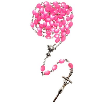 Różaniec Komunijny różowy RK02