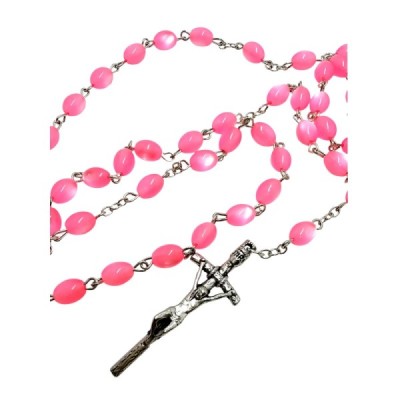 Różaniec Komunijny różowy RK02