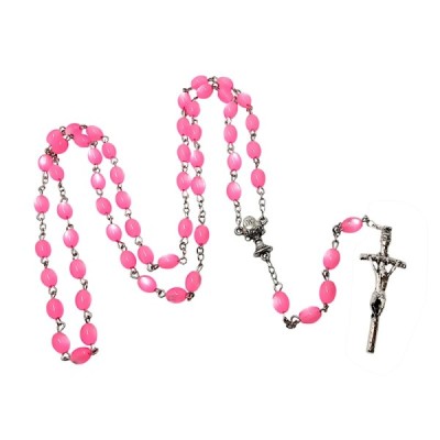 Różaniec Komunijny różowy RK02