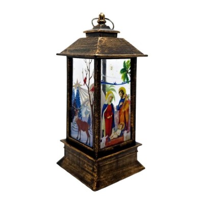 Lampion plastikowy złoty 13cm 250713D