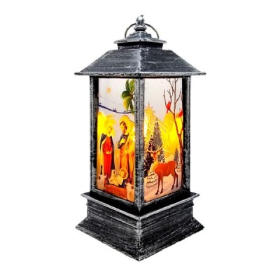 Lampion plastikowy srebrny 13cm 250713C