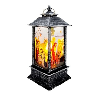 Lampion plastikowy srebrny 13cm 250713C