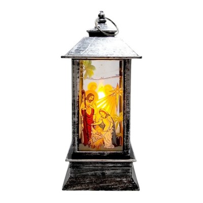 Lampion plastikowy srebrny 13cm 250713C