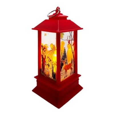 Lampion plastikowy czerwony 13cm 250713B