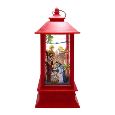 Lampion plastikowy czerwony 13cm 250713B