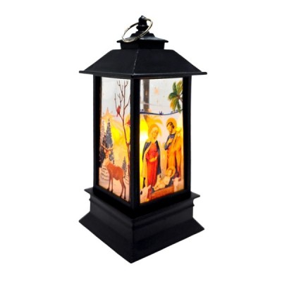 Lampion plastikowy czarny 13cm 250713A