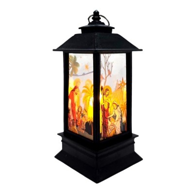 Lampion plastikowy czarny 13cm 250713A
