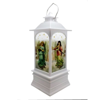 Lampion Plast. Anioły - Biały 21/8/8cm 202411