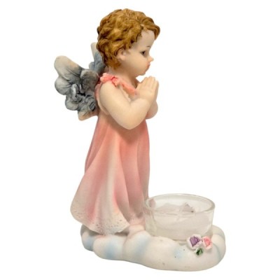 Figurka Aniołek Różowy Świeczka 17cm TG012444B Figurka Aniołek Różowy Świeczka 17cm TG012444B