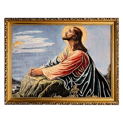 Obraz Haft. Jezus w Ogrójcu 42/32cm 3040S28