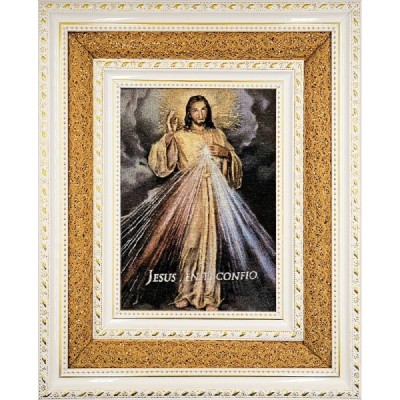 Obraz Haft. Jezus Miłosierny 38\32cm 2025D3